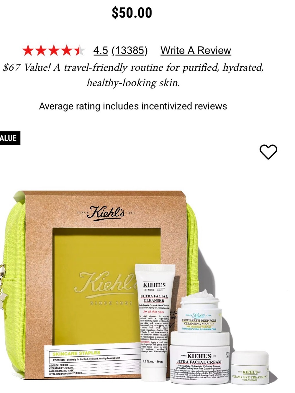 Kiehl's Skincare Staples Gift Set